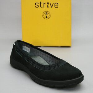 Strive 38 Ladies 7 Hampton Black Slip-on Flat Round-toe Comfort Loafers Shoes